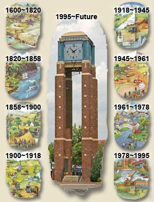 Eight panels from the Bloomington Clock Tower.
